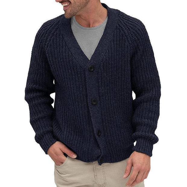 Men V-Neck Cardigan