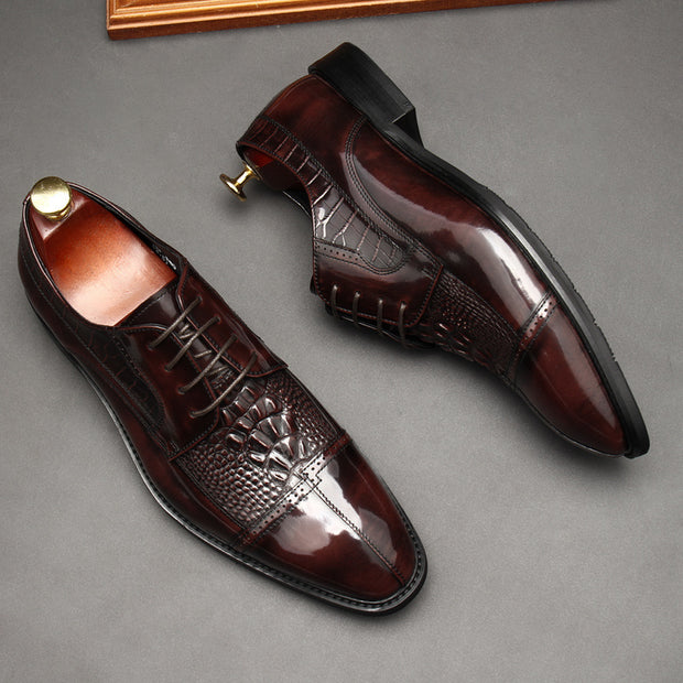 Men Business Dress Stitch Leather Shoes