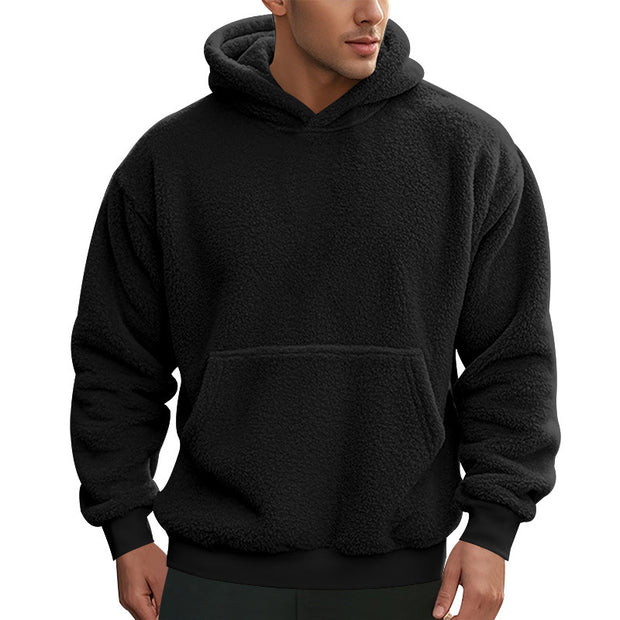 New Men's Double-sided Velvet Loose Hoodies