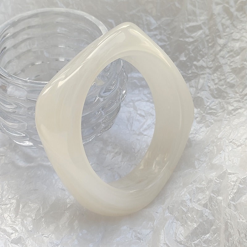 European and American style large marble pattern exaggerated acrylic bracelet