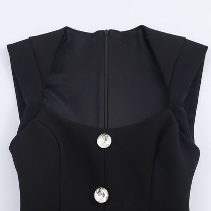 Jewelry button up short jumpsuit