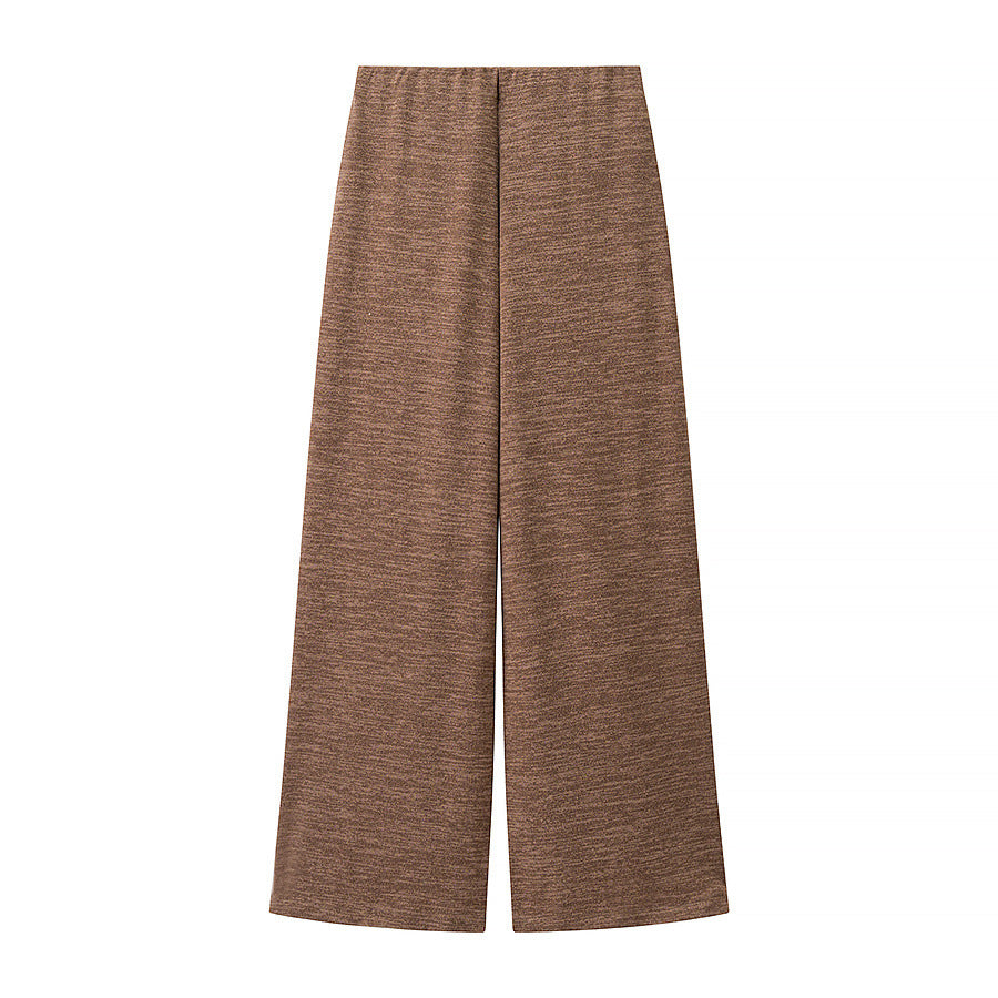 Pin texture sleeveless top+pants set