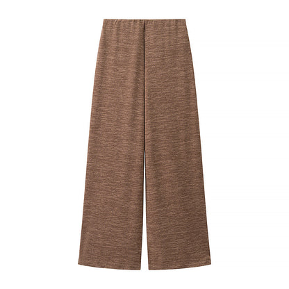 Pin texture sleeveless top+pants set