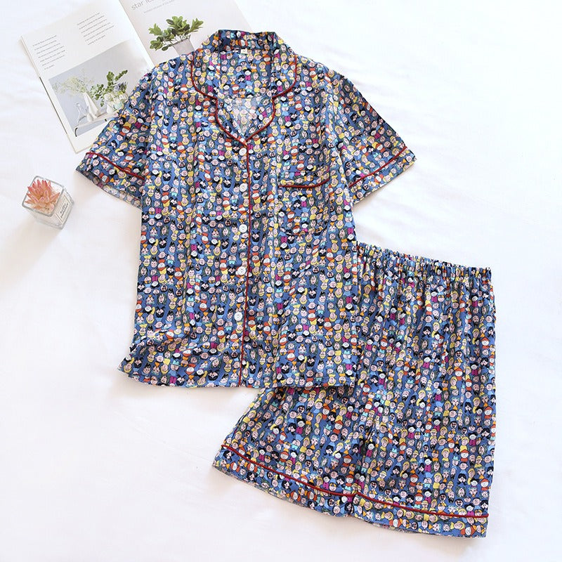 Cotton short sleeved sleepwear set