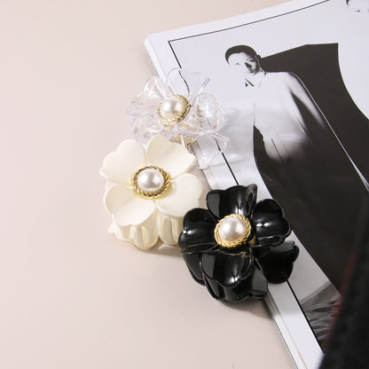 Flower Clasp Pearl Hairpin