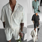 Men Loose Shorts Two-piece Set