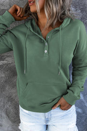 Dropped Shoulder Long Sleeve Hoodie with Pocket