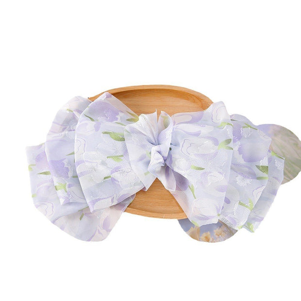 Women's Mesh Spring Bow Clip