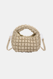 Quilted Puffy Removable Strap Crossbody Bag