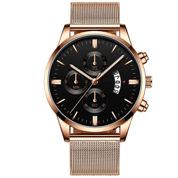 Luxur Mesh Band Quartz Watch For Men