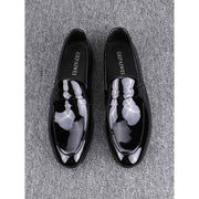 Glossy Slip-on Casual loafers Leather Shoes