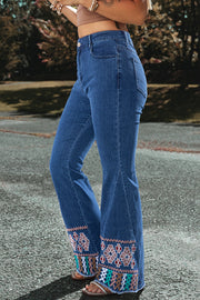 Embroidered Bootcut Jeans