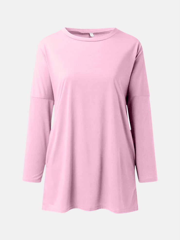 Full Size Round Neck Long Sleeve T-Shirt