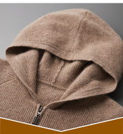 Men Pure Wool Zipper Hoodies