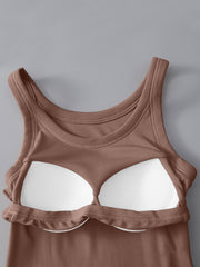 Round Neck Tank with Bra