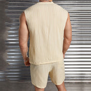 Men Sleeveless Two-piece Set