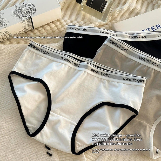 Mid-Waist Breathable Cotton Underwear