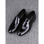 Glossy Slip-on Casual loafers Leather Shoes