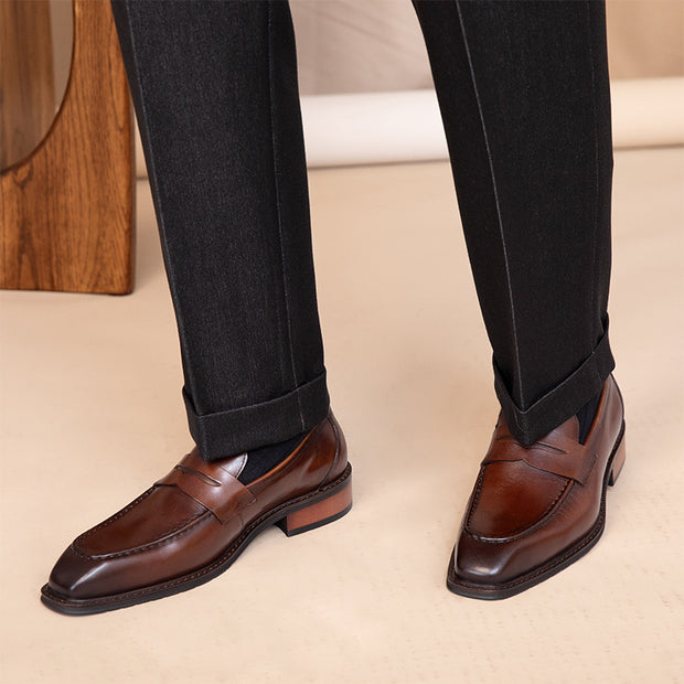 Leather Loafers Shoes For Men