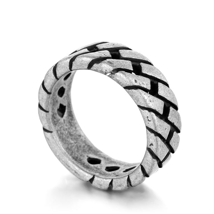 Titanium Steel Casting Chain Pattern Ring