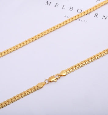 Men Gold Tone Snake Chain