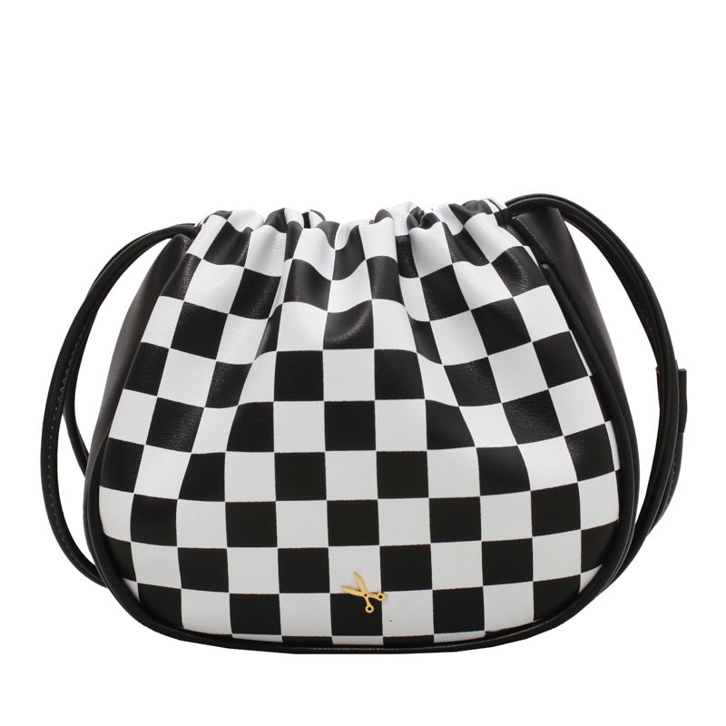 Small Round Drawstring Shoulder Bag