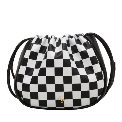 Small Round Drawstring Shoulder Bag