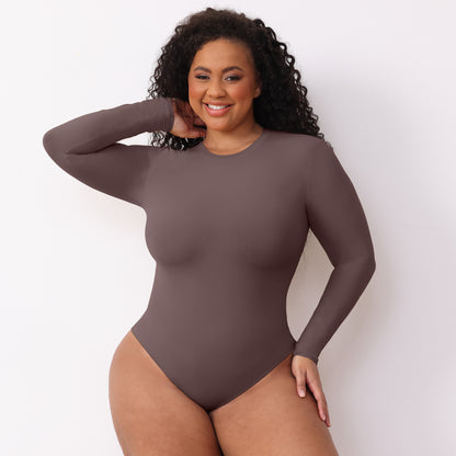 Double-Layer Sculpt Long Sleeve Bodysuit