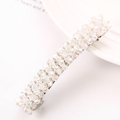 Simple Crystal Braided Spring Clip
