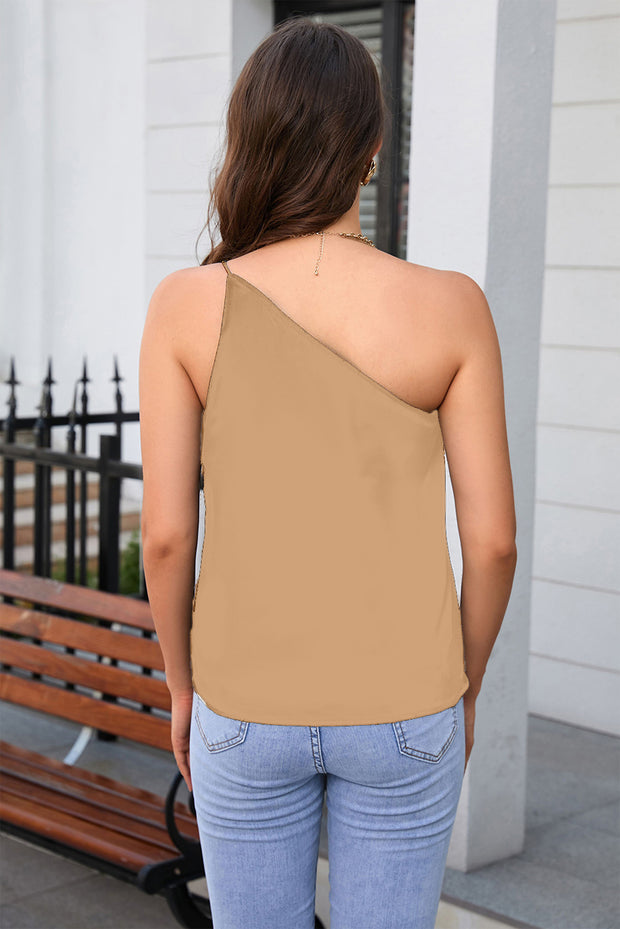 One Shoulder Sleeveless Top