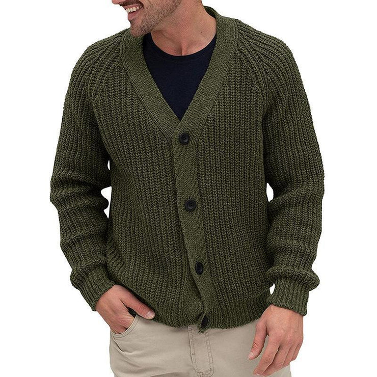 Men V-Neck Cardigan