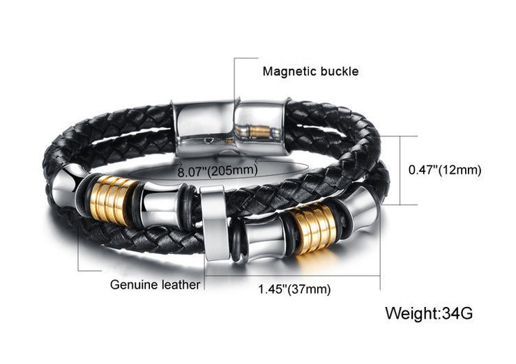 Men Knitted Magnetic Hand Bracelet