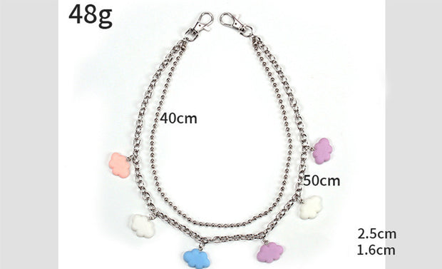 Wind Girly Acrylic Pendant Waist Chain