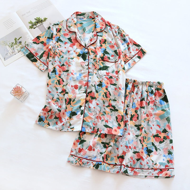 Cotton short sleeved sleepwear set