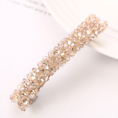 Simple Crystal Braided Spring Clip