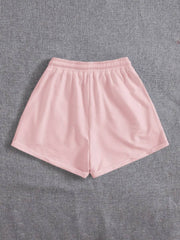 Drawstring Pocketed Elastic Waist Shorts