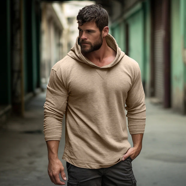 Solid Color Men's  Outdoor Top