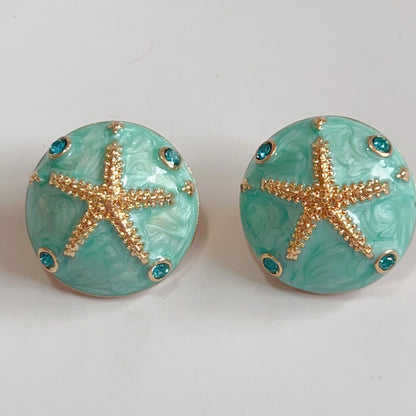 Round  four seasons style earrings