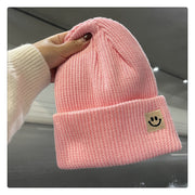 Woman Solid Color Knitted Beanie