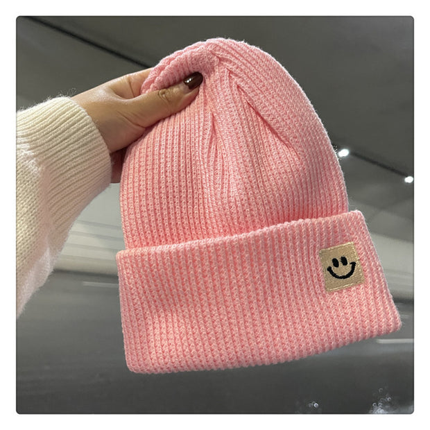 Woman Solid Color Knitted Beanie