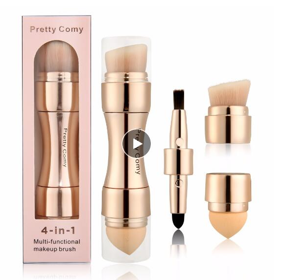 4 In 1 Makeup Brushes Foundation Eyebrow Shadow Eyeliner Blush Powder Brush Cosmetic Concealer Professional Maquiagem