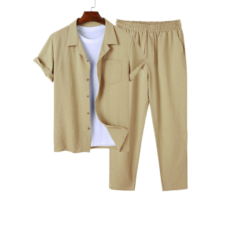 Men's Cotton And Linen Outfit