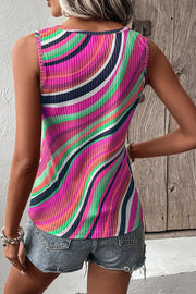 Color Block Round Neck Tank