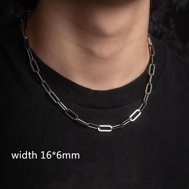 Men Silver Plated Chain