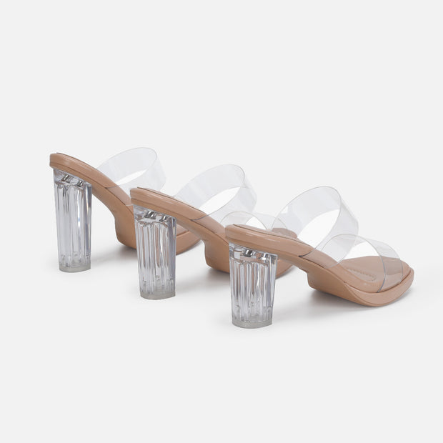 Women's Transparent Thick Heel Shoes