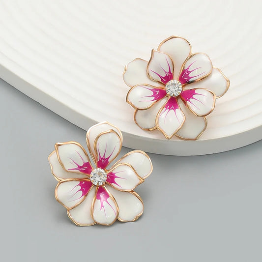 Oil Drip Flower earrings