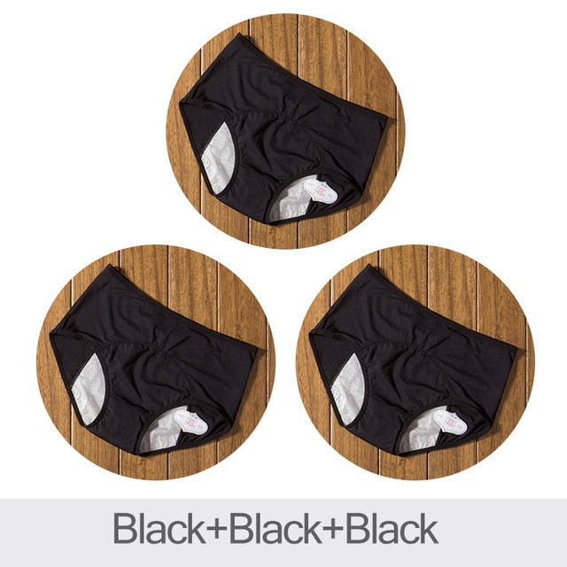 3pcs/ Menstrual Women Leak Proof hight waist Underwear