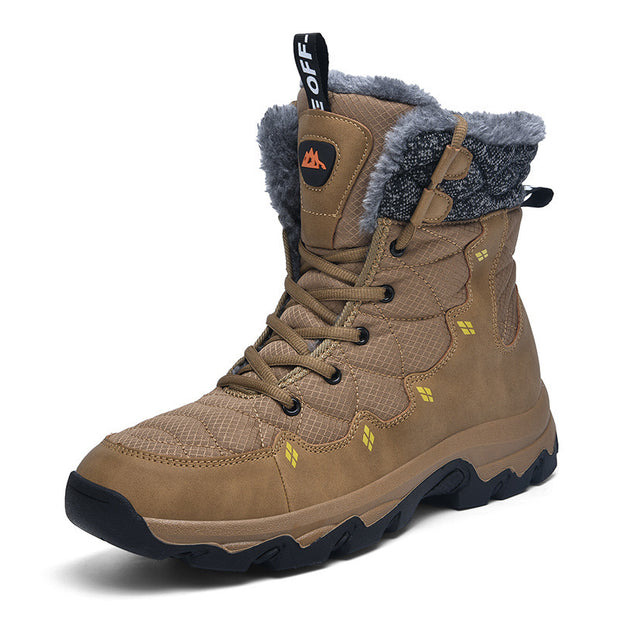 Men's Thick-soled Fleece-lined High-top Snow Boots