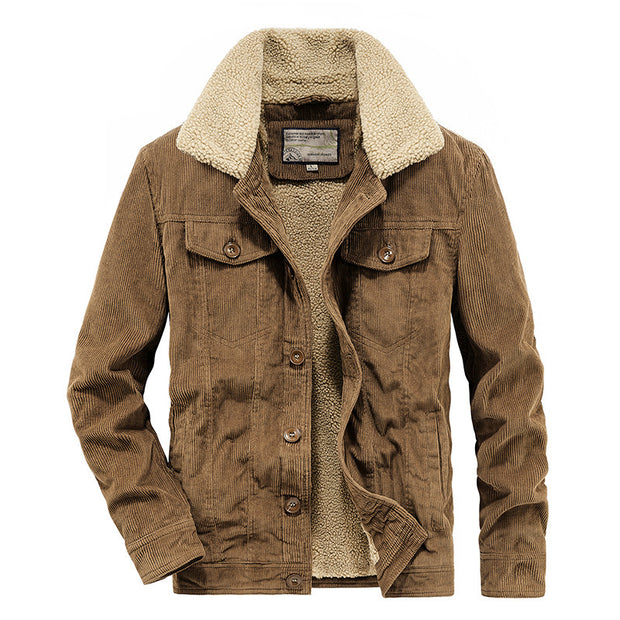 Winter Corduroy Coat Cotton-padded Jacket For Men