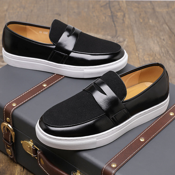 Thick-soled Men's Casual Leather Loafer Shoes